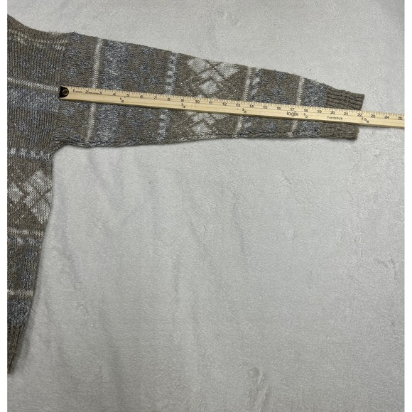 Vintage Iredell County Knit Argyle Sweater Biege Men's Size Medium USA Made - Picture 8 of 9